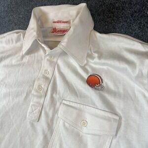 VTG Late 80's Lancer Men's Cleveland Browns NFL L Short‎ Sleeve Shirt Football